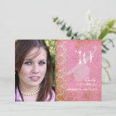 PixDezines Desiree Damask/+Roze Kaart (Staand voorkant)