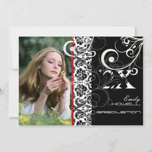 PixDezines DESIREE DAMASK+SWIRLS, AFSTUDEREN Kaart (Voorkant)