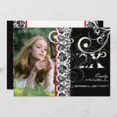 PixDezines DESIREE DAMASK+SWIRLS, AFSTUDEREN Kaart (Voorkant / Achterkant)