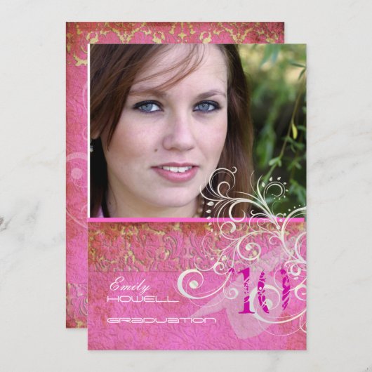 PixDezines Desiree Damask//Swirls Kaart (Voorkant / Achterkant)