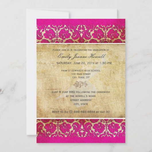 PixDezines Desiree Damask//Swirls Kaart (Achterkant)