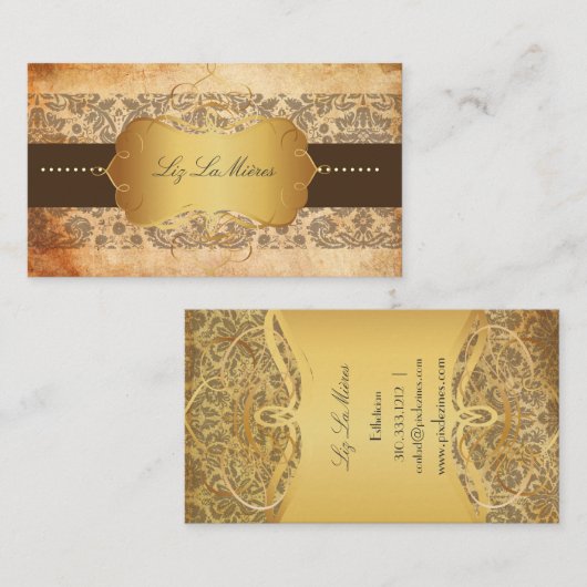 PixDezines  desiree kantdamast Visitekaartje (Voorkant / Achterkant)