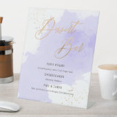 PixDezines Dessert Bar Lavender Waterverf Swatch Reclamebord Met Voetstuk (Insitu)
