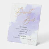 PixDezines Dessert Bar Lavender Waterverf Swatch Reclamebord Met Voetstuk (Voorkant)