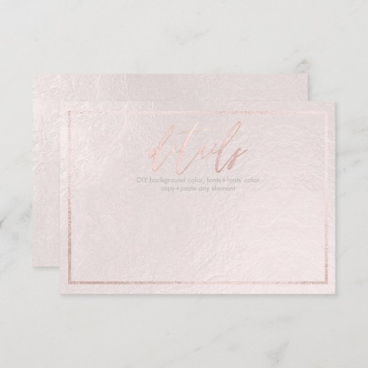 PixDezines DETAILKAARTEN ROZE ROOD Informatiekaartje (Voorkant / Achterkant)