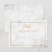 PixDezines DETAILS KAARTEN/MARBLE+FAUX GOLD Informatiekaartje (Voorkant / Achterkant)