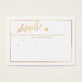 PixDezines Details Kaarten / Marmer / Wit + Goud Visitekaartjes