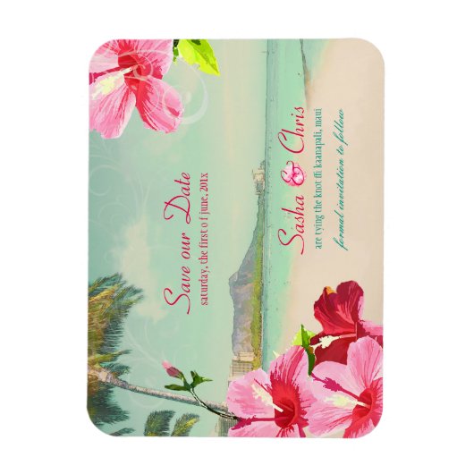 PixDezines diamantkop/waikiki/bewaardatum Magneet (Verticaal)