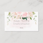 PixDezines Diaper Raffle Blush Rozen Anthuriums Plaatskaartje (Voorkant)