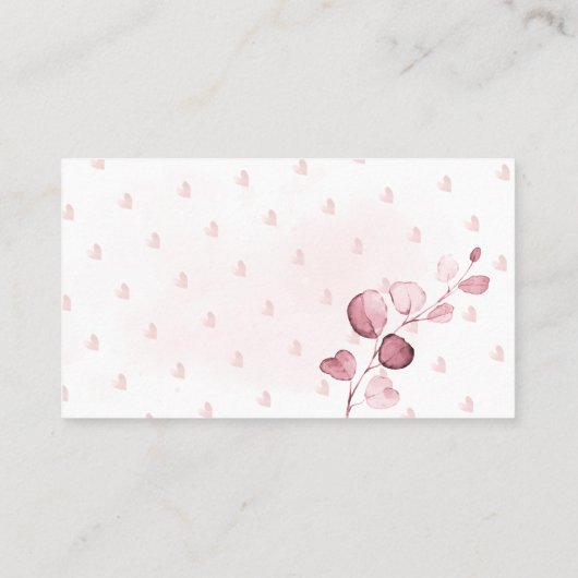 PixDezines Diaper Raffle Gum Eucalyptus Place Card Plaatskaartje (Achterkant)