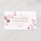 PixDezines Diaper Raffle Gum Eucalyptus Place Card Plaatskaartje (Voorkant)