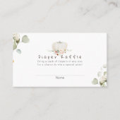 PixDezines Diaper Raffle, Waterverf White Pumpkin Plaatskaartje (Voorkant)