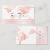 PixDezines die de globale zwarte h2 wereldkaart ga Visitekaartje (Voorkant / Achterkant)