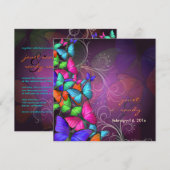 PixDezines die door/neon kleur/plum stroomt Kaart (Voorkant / Achterkant)