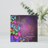 PixDezines die door/neon kleur/plum stroomt Kaart (Staand voorkant)