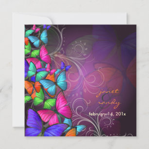 PixDezines die door/neon kleur/plum stroomt Kaart
