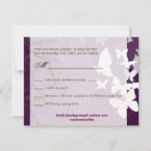 PixDezines die door RSVP, aanpasbare kleur fladder RSVP Kaartje (Achterkant)