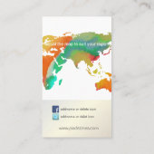 PixDezines die globale/waterverf woordkaart gaan Visitekaartje (Achterkant)