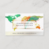 PixDezines die globale/waterverf woordkaart gaan Visitekaartje (Voorkant)