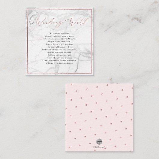 PixDezines die goed werken, kalligrafie Faux Gold Informatiekaartje (Voorkant / Achterkant)