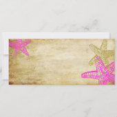 PixDezines die Pass+Beach+Roze Starfish aanvangen Kaart (Achterkant)