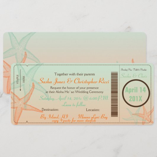 PixDezines die Pass+Starfish aan boord nemen Kaart (Voorkant / Achterkant)