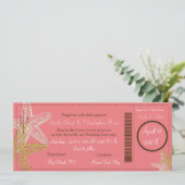 PixDezines die Pass+Starfish Invitations aanschaff Kaart (Staand voorkant)