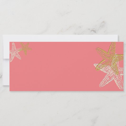 PixDezines die Pass+Starfish Invitations aanschaff Kaart (Achterkant)