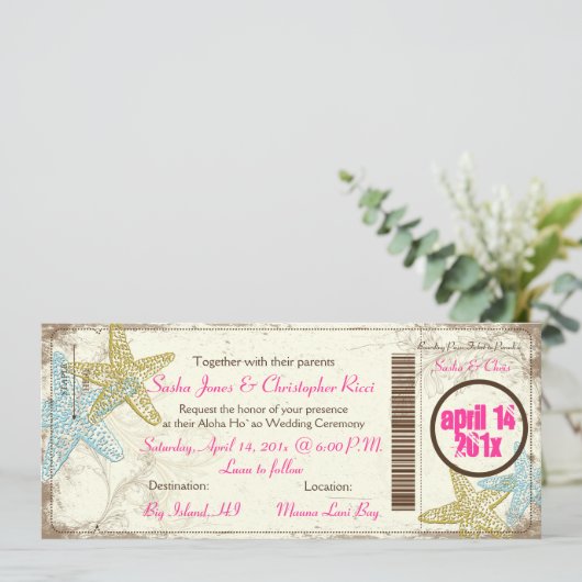 PixDezines die Pass to Paradise instappen Kaart (Staand voorkant)