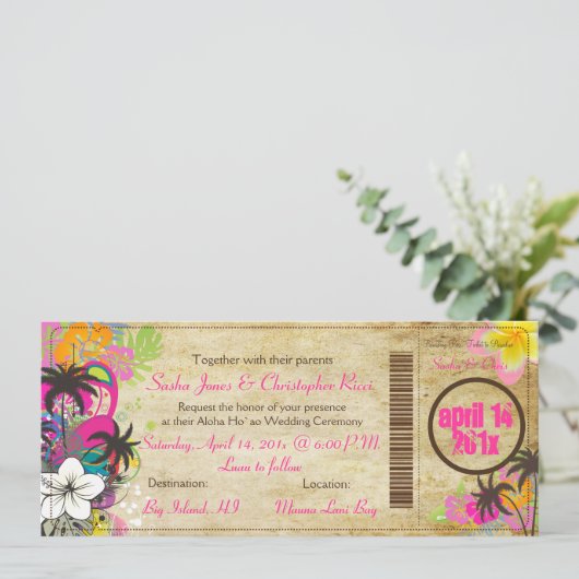 PixDezines die Pass to Paradise instappen Kaart (Staand voorkant)