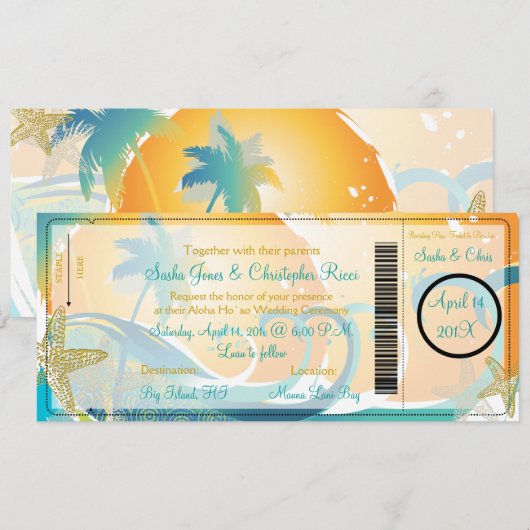 PixDezines die Pass+Waves instappen Kaart (Voorkant / Achterkant)