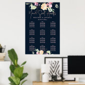 PixDezines die Romance bloemen, Zitplaatsen Poster (Thuiskantoor)