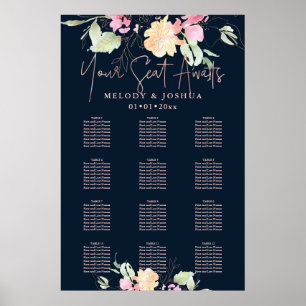 PixDezines die Romance bloemen, Zitplaatsen Poster