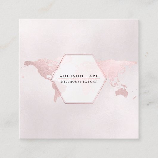 PixDezines die wereldwijd exporteren/goudscheldkaa Vierkante Visitekaartje (Voorkant)