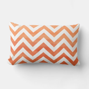 PixDezines digitaal aquarel chevron/oranje Kussen