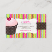 PixDezines dij background/cupcake+plaids Visitekaartje (Achterkant)