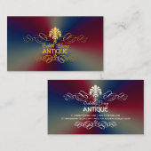 PixDezines dij kleur/antiek rollen faux metaal Visitekaartje (Voorkant / Achterkant)