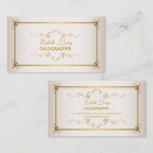 PixDezines dij kleur/antiek rollen Visitekaartje (Voorkant / Achterkant)