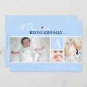 PixDezines dij kleur, geboorteaankondiging/stippen Aankondiging (Voorkant / Achterkant)