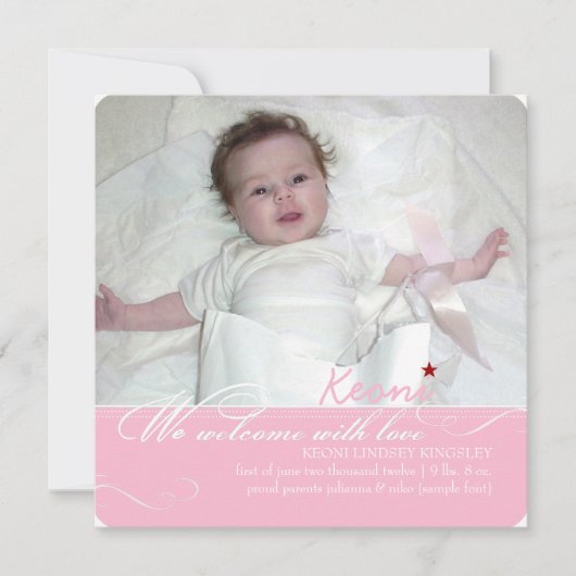 PixDezines dij kleuren, fotos geboorteaankondiging Aankondiging (Voorkant)