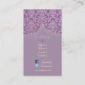 PixDezines, dikke kleur, flora damask Visitekaartje (Achterkant)