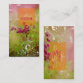 PixDezines dille onkruid + filigraan wervelingen Visitekaartje (Voorkant / Achterkant)