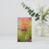 PixDezines dille onkruid + filigraan wervelingen Visitekaartje (Staand voorkant)