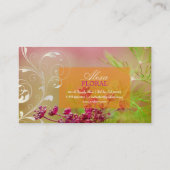 PixDezines dille onkruid + filigraan wervelingen Visitekaartje (Achterkant)