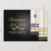 PixDezines direction/talit/bnai mitzvah Informatiekaartje (Voorkant)