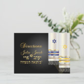 PixDezines direction/talit/bnai mitzvah Informatiekaartje (Staand voorkant)