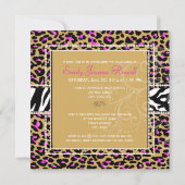 PixDezines diy 2012 Afstudeerders, roze cheetah+ze Kaart (Achterkant)