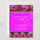 PixDezines diy 2012 Afstudeerders, roze pauw Kaart (Achterkant)