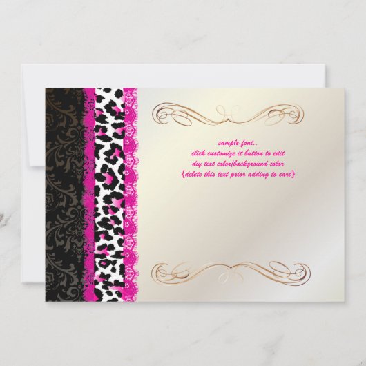 PixDezines diy 2012 graduation/cheetah 5x7 Kaart (Achterkant)