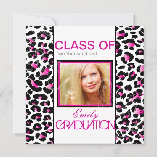 PixDezines diy 2012 graduation, cheetah Kaart (Voorkant)